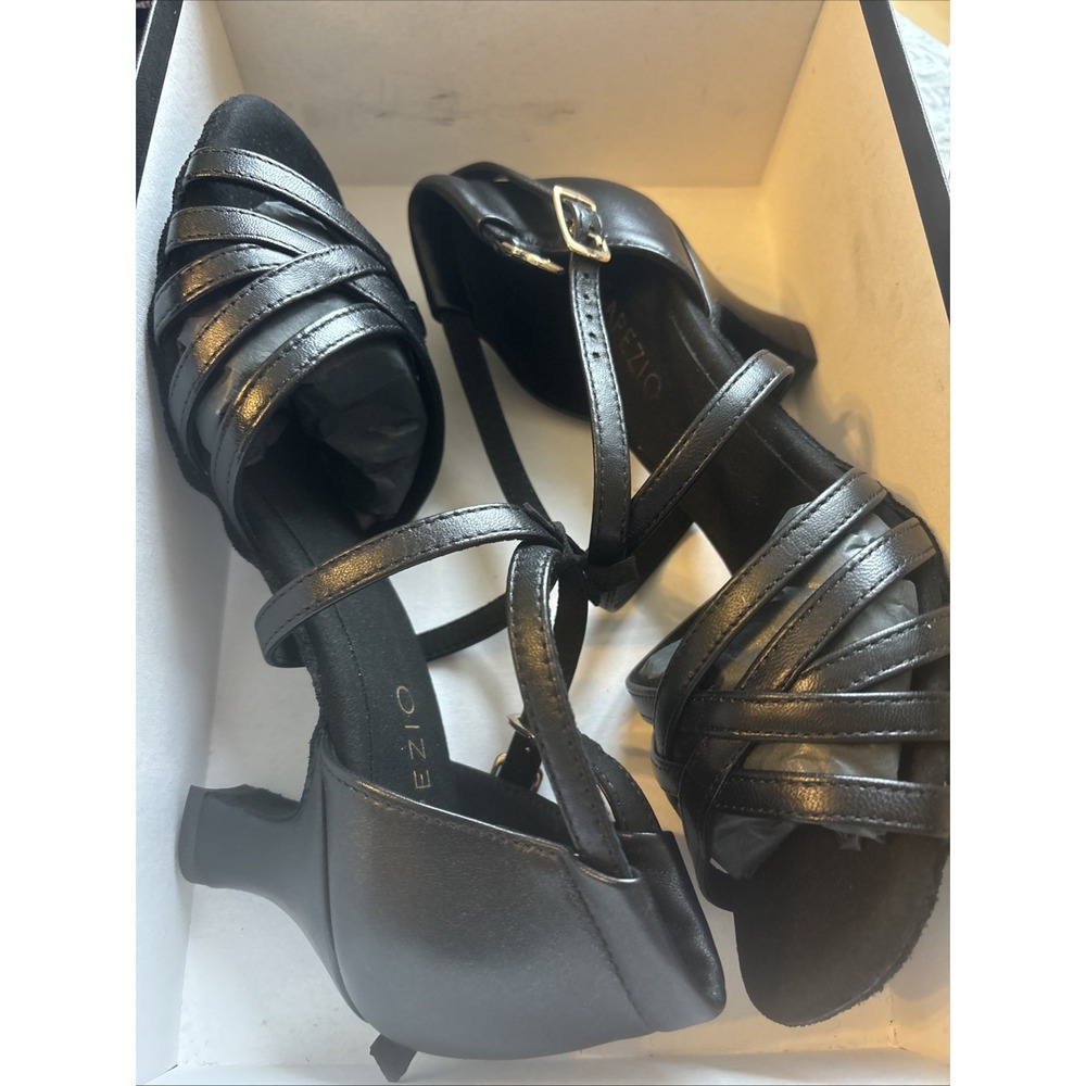 Capezio BR4003W Black 6 W made in Italy Wide